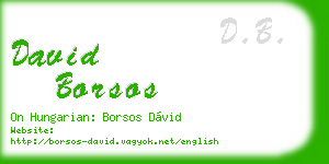 david borsos business card